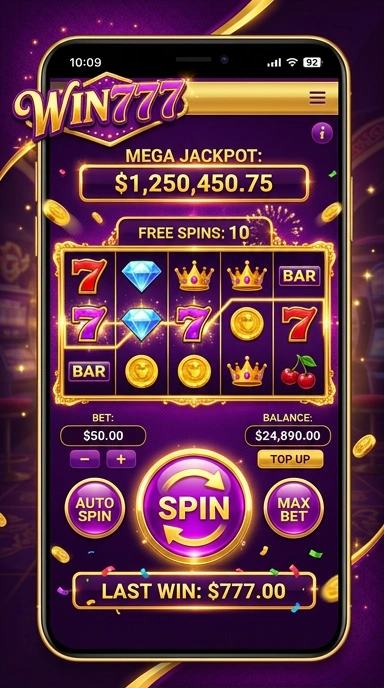 Tampilan antarmuka pengguna win777 yang intuitif.
